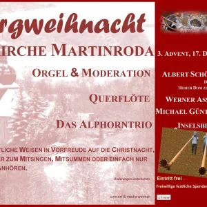 Plakat Bergweihnacht 2023  Foto: concert + media weimar